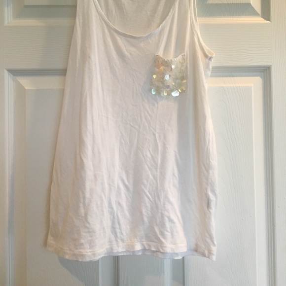 J. Crew Sequin Pocket Tanktop - Picture 2 of 4